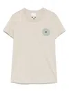 Emporio Armani Asv Jersey T-shirt With Oversized Print From The Peace Capsule Collection In Light Grey