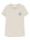 Emporio Armani Asv Jersey T-shirt With Oversized Print From The Peace Capsule Collection In Light Grey