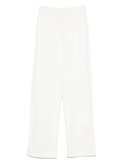 Emporio Armani Organic-cotton Trousers In White