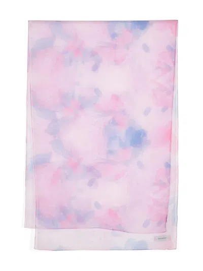 Emporio Armani Organza Scarf In Pink