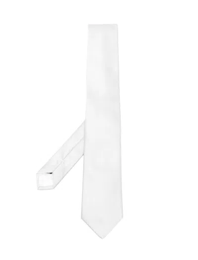 Emporio Armani Silk Tie In Beige
