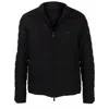 Emporio Armani Zipped Short Down Jacket In Black