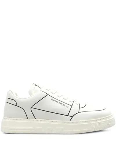 EMPORIO ARMANI OUTLINE-PRINT SNEAKERS