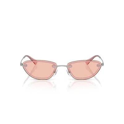 Emporio Armani Oval-frame Sunglasses In Pink