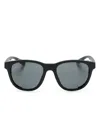 Emporio Armani Oval-frame Sunglasses In Black