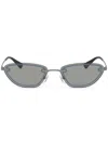 Emporio Armani Sonnenbrille Mit Ovalem Gestell In Grau