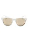 Emporio Armani Oval-frame Sunglasses In White