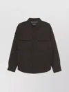 Emporio Armani Overshirt With Drop Shoulder Design And Hem Gusset