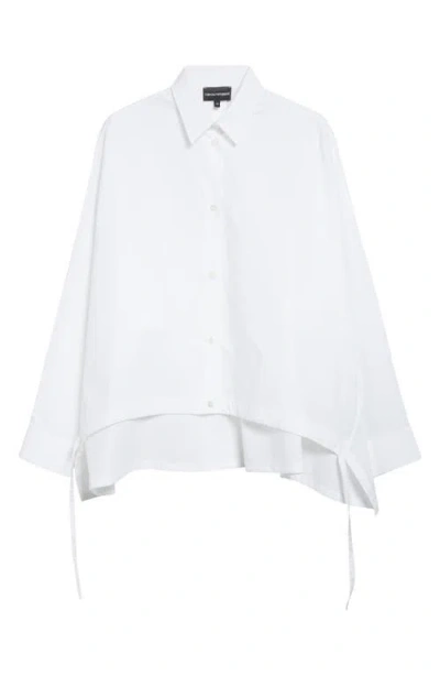 EMPORIO ARMANI EMPORIO ARMANI OVERSIZE COTTON POPLIN BUTTON-UP SHIRT