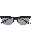 Emporio Armani Oversize-frame Sunglasses In Black
