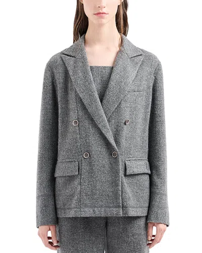 Emporio Armani Oversized Blazer In Gray