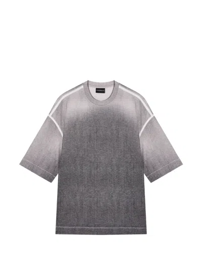 Emporio Armani Oversized Degradé T-shirt In Multi