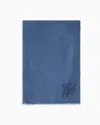 Emporio Armani Oversized Modal Stole With Ea Signature Embroidery