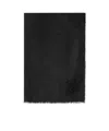 Emporio Armani Oversized Modal Stole With Ea Signature Embroidery In Black