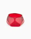 Emporio Armani Oversized, Multifaceted Bangle In Red
