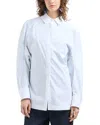 Emporio Armani Oversized Poplin Button Up Shirt In Optical White