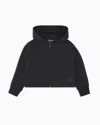 EMPORIO ARMANI OVERSIZED SWEATSHIRT IN MODAL JERSEY WITH HOOD AND ZIP