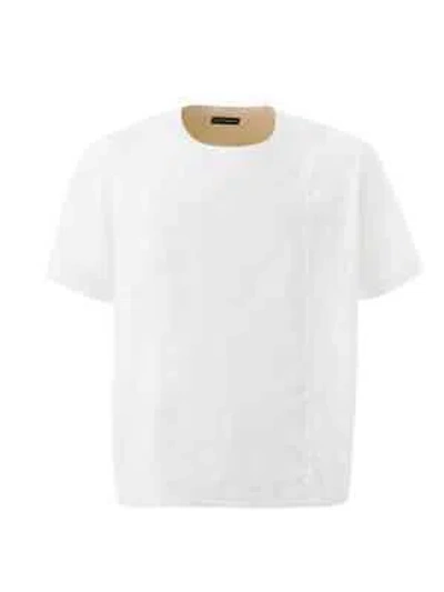 Pre-owned Emporio Armani Oversized White T-shirt With Side Closure