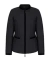 Emporio Armani Nylon Reversible Guru-collared Jacket In Black