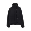 Emporio Armani Padded Wool-blend Cloth Jacket In Black