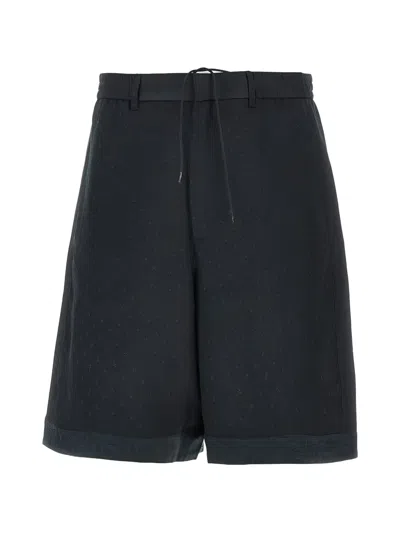 Emporio Armani Paisley Shorts In Black