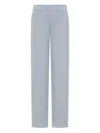 Emporio Armani Palazzo Trousers In Blue