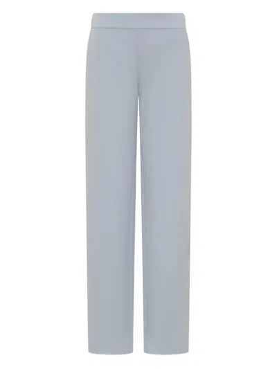 Emporio Armani Palazzo Trousers In Blue