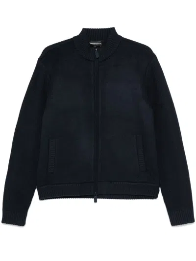Emporio Armani Panelled Cardigan In 0922