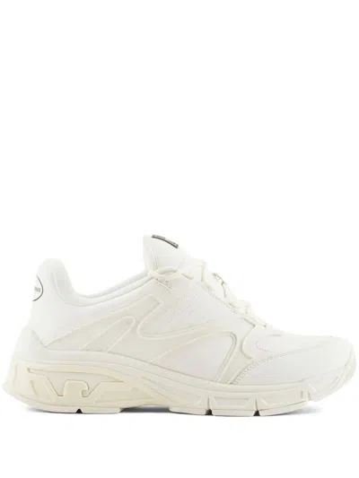 Emporio Armani Panelled Chunky Trainers In White
