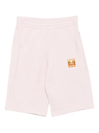 Emporio Armani Kids' Panelled Cotton Shorts In Pink