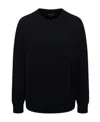 Emporio Armani Panelled Crew-neck Sweatshirt In Black