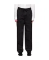 Emporio Armani Panelled Drawstring Cotton Track Pants In Black