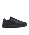 Emporio Armani Panelled Lace-up Sneakers In Black