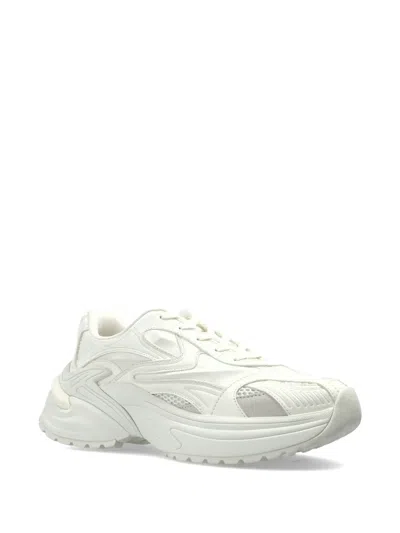 Emporio Armani Panelled Lace-up Sneakers In White