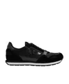 Emporio Armani Panelled Low-top Sneakers In Black