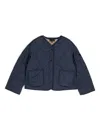 Emporio Armani Panelled Padded Jacket In Blue