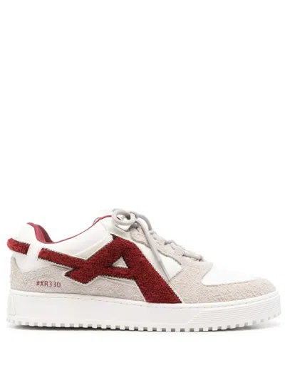 Emporio Armani Panelled Sneakers In Neutrals