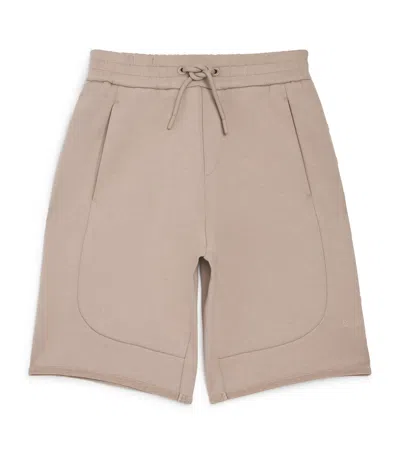 Emporio Armani Kids' Panelled Sweatshorts In Neutral