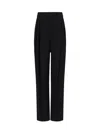 Emporio Armani Sablé Stretch Fabric Trousers With Pleats