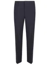 Emporio Armani Navy Blue Tailored Trousers In Blue