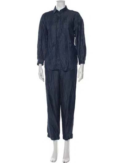 Pre-owned Emporio Armani Pant Set In Blue
