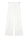 Emporio Armani Techno Wide Leg Trousers In White