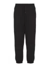 Emporio Armani Cotton Blend Jogging Trousers In Black