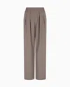 Emporio Armani Technical-cady Trousers With Elasticated Waistband
