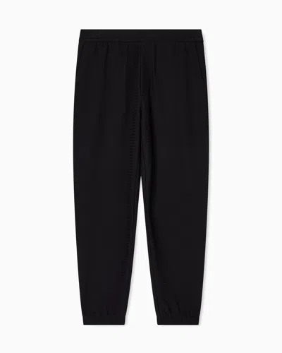 EMPORIO ARMANI ASV LYOCELL-BLEND JACQUARD JERSEY TROUSERS