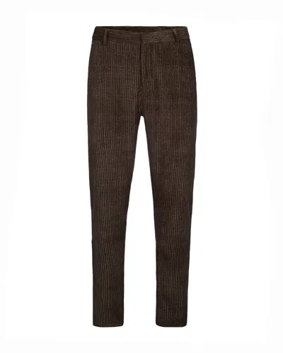 EMPORIO ARMANI BROWN STRETCH TROUSERS