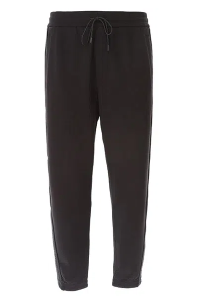 Emporio Armani Stylish Sweatpants With Comfortable Fit And Signature Branding Details In Black