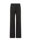 Emporio Armani Women's Crepe Wide-leg Trousers In Nero-black