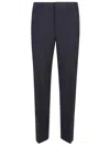 Emporio Armani Navy Blue Tailored Trousers In Blue