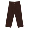 Emporio Armani Wide Leg Trousers With Side And Back Pockets In Brown